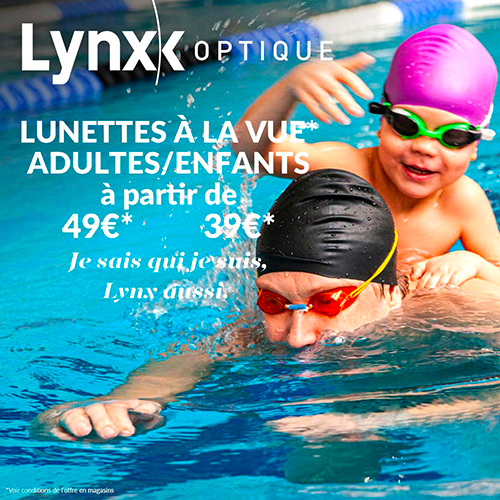 Lunettes fashion de piscine à la vue